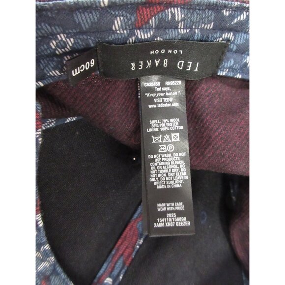 Ted Baker Hat Cap Strap Back Red Wool Blend Strap Back Baseball - Picture 8 of 10